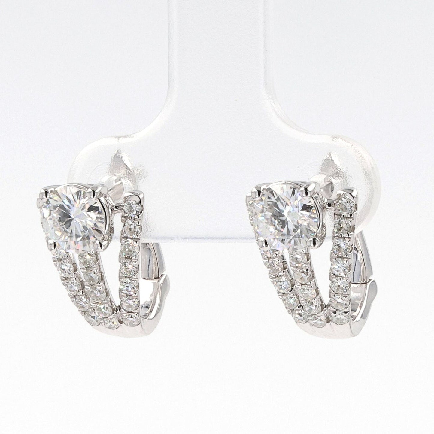 1.38 CTW Moissanite Hoop Earrings