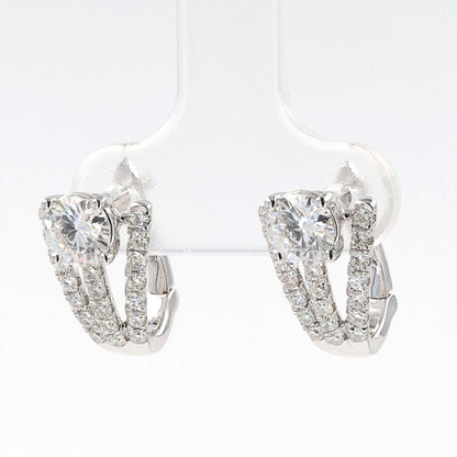 1.38 CTW Moissanite Hoop Earrings