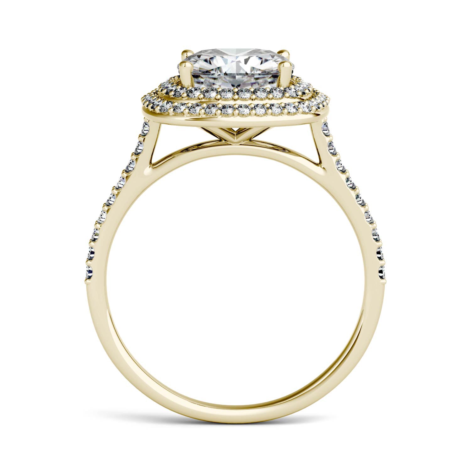 2.90 CTW Moissanite Halo Engagement Ring