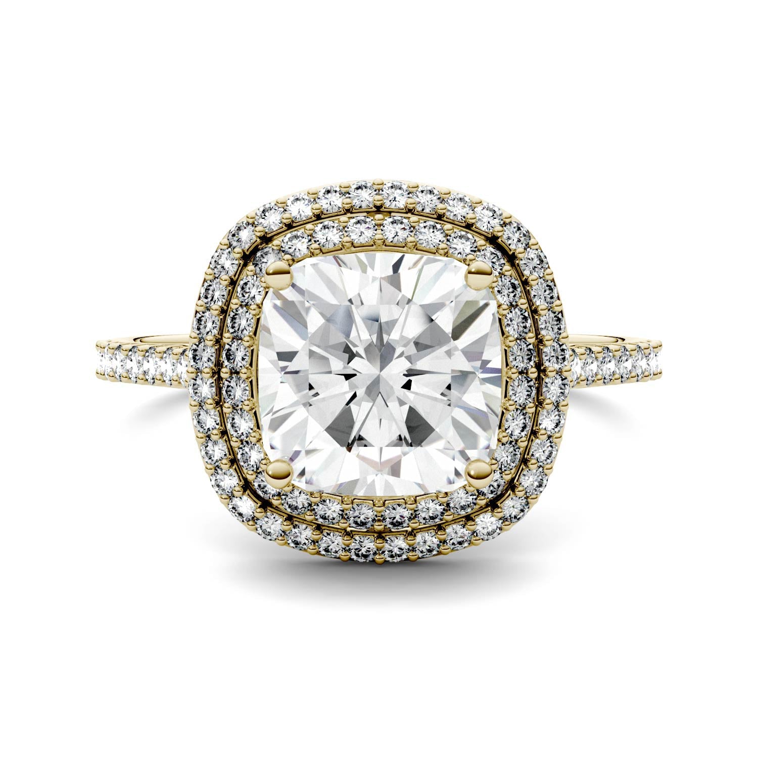 2.90 CTW Moissanite Halo Engagement Ring