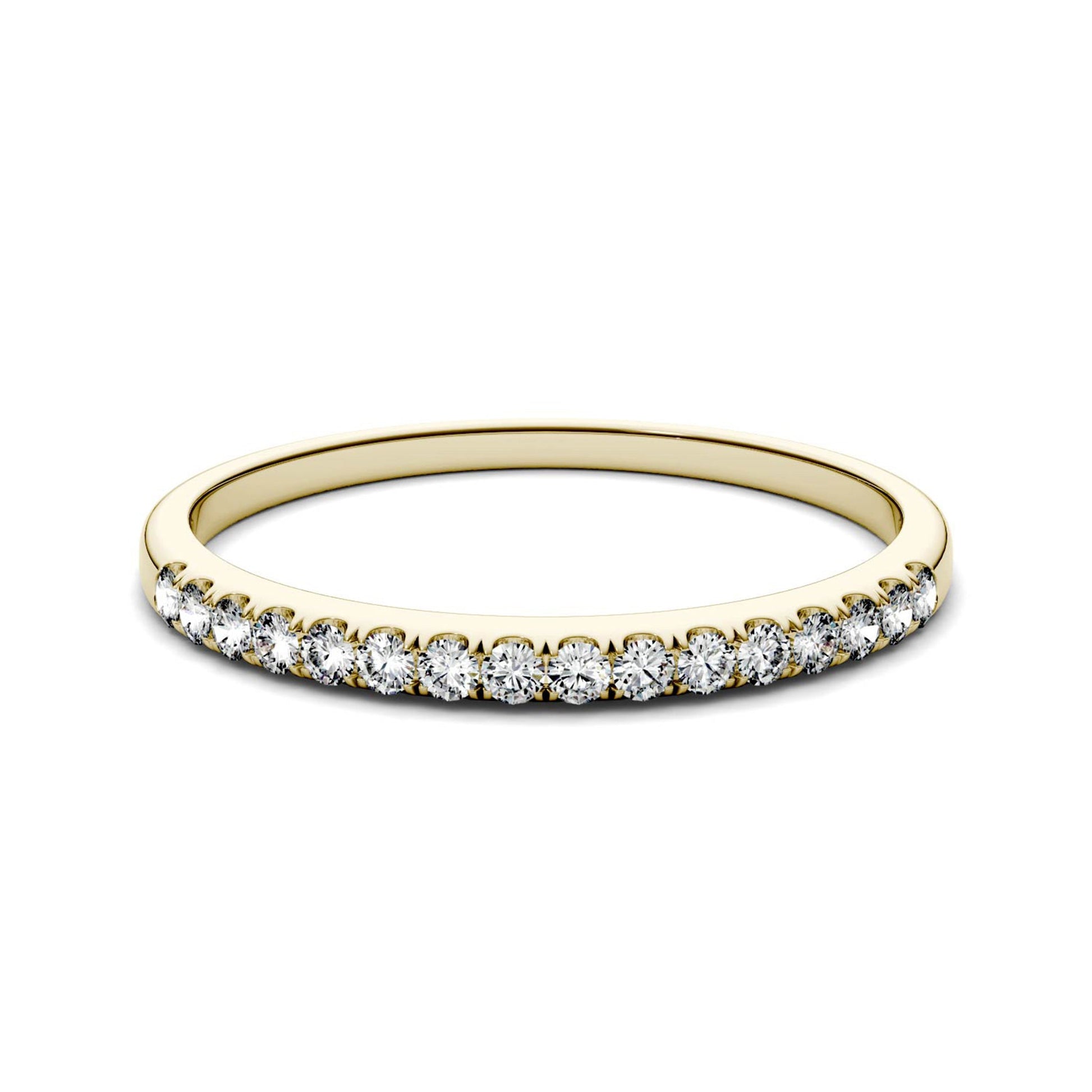 Round Moissanite 14K Yellow Gold Ring