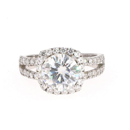 4.30 CTW Moissanite Halo Engagement Ring