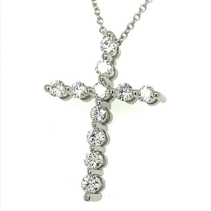 0.66 CTW Moissanite Cross Pendant