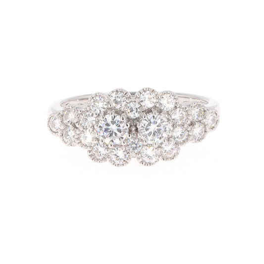 0.92 CTW Moissanite Halo Ring