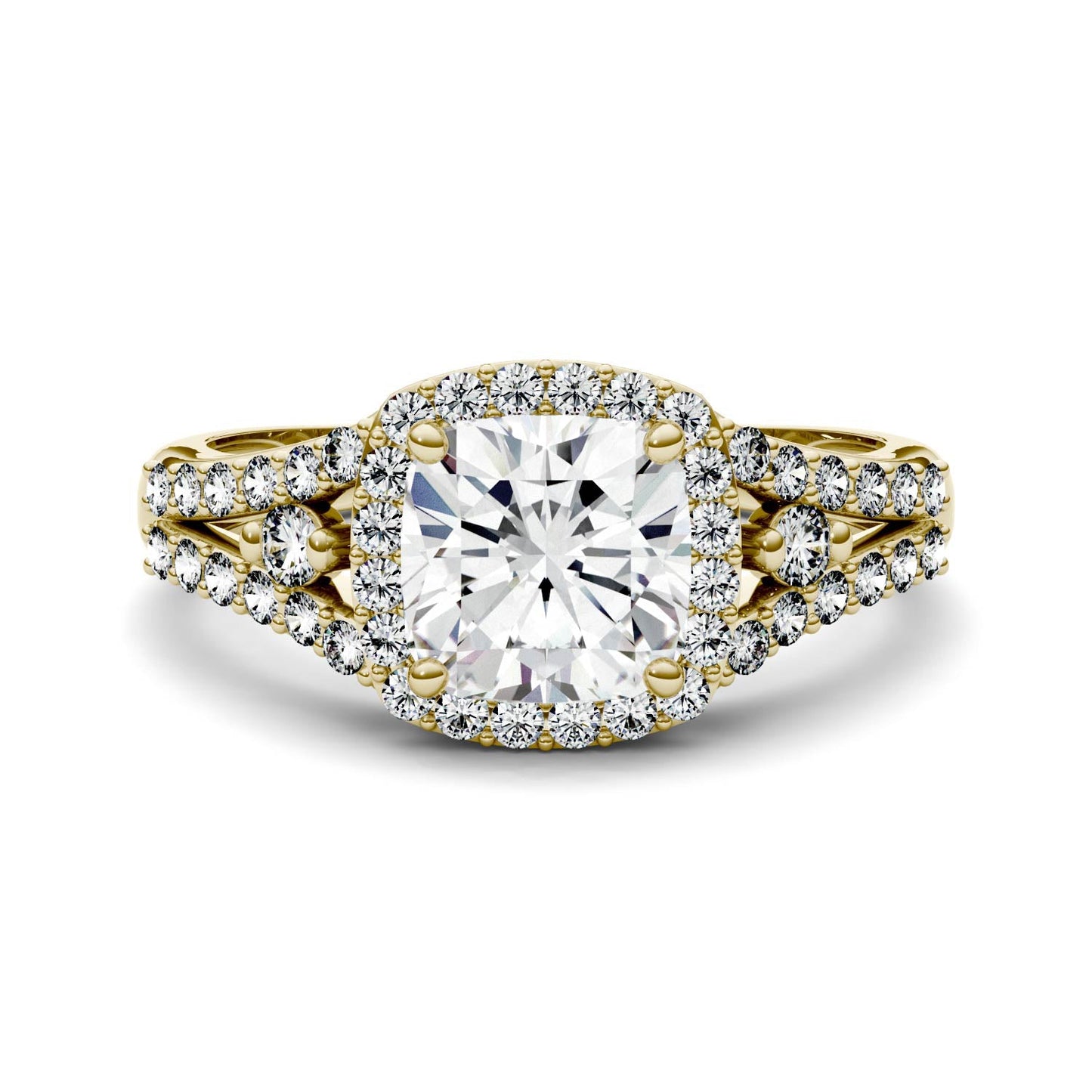 2.20 CTW Moissanite Halo Ring