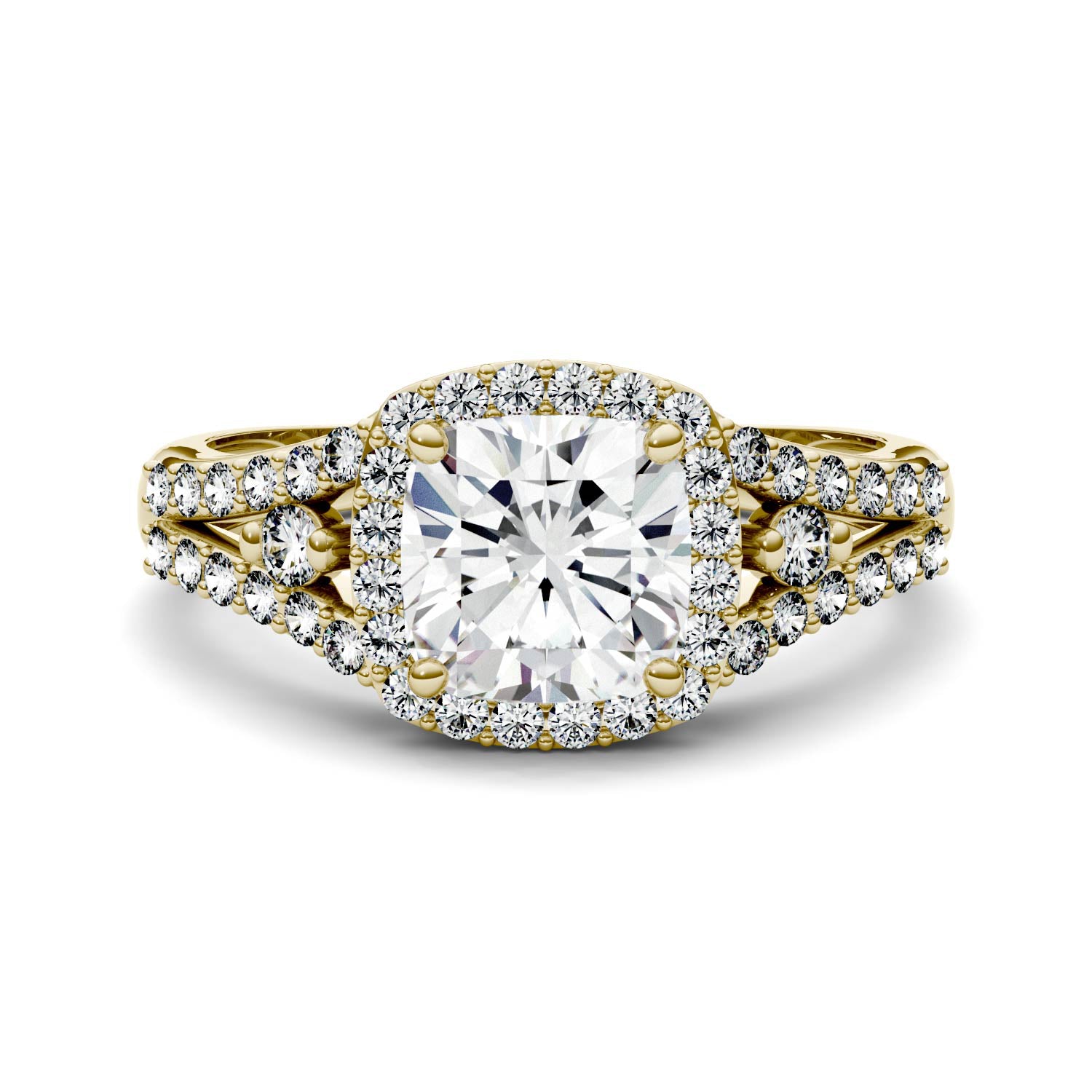 2.20 CTW Moissanite Halo Ring