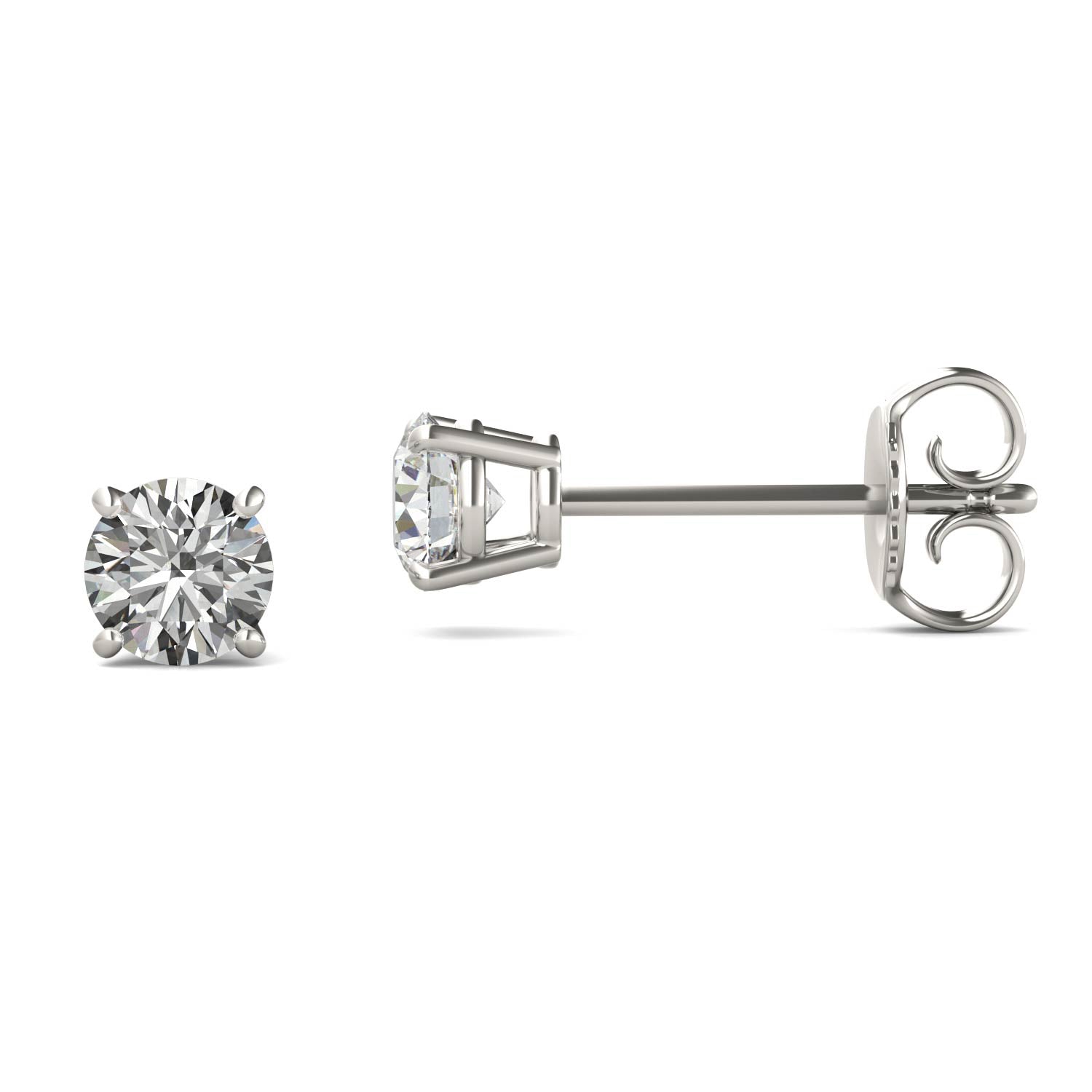 Moissanite Silver Stud Earrings