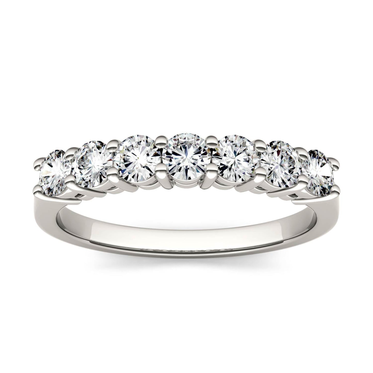 0.70 CTW Moissanite Seven-Stone Ring