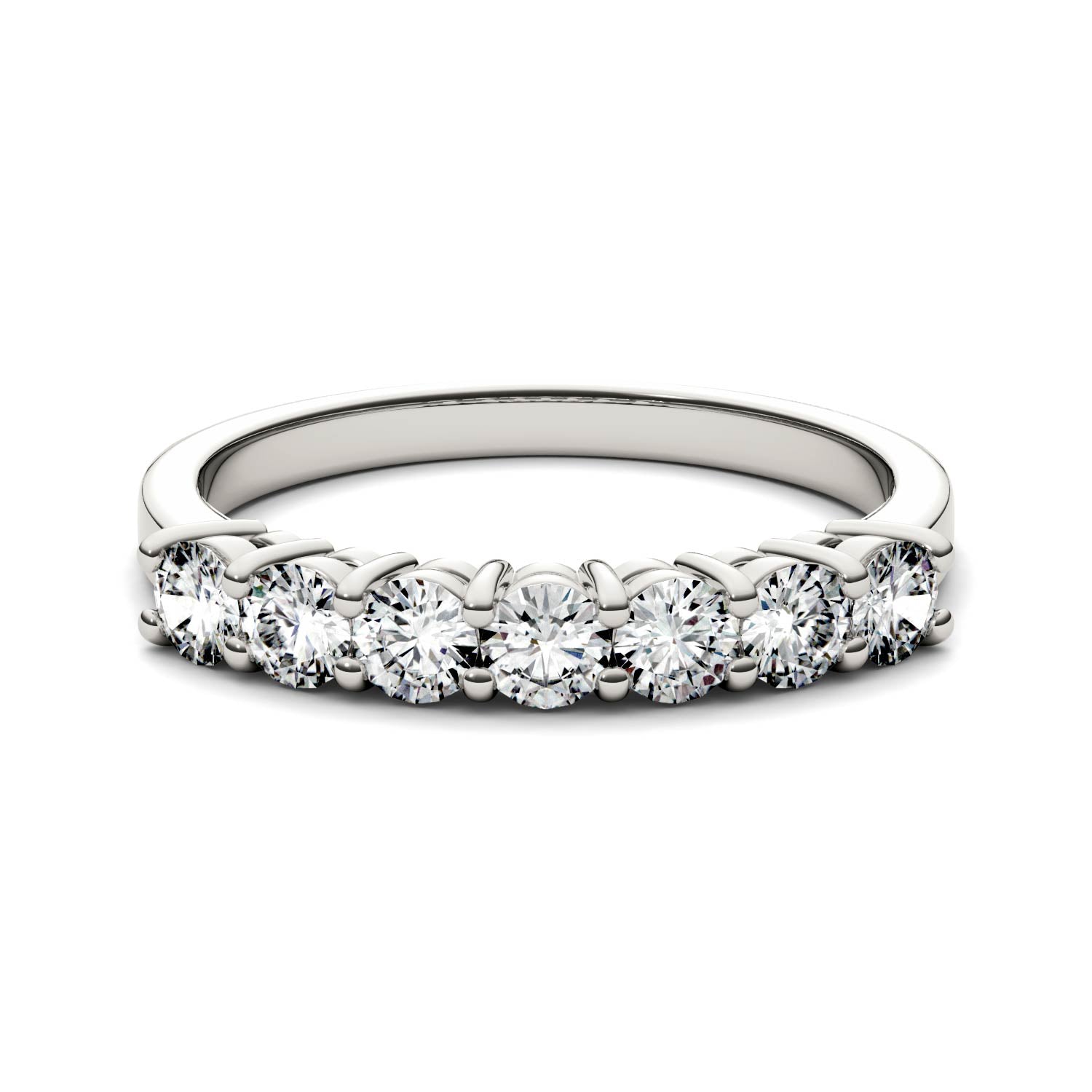 0.70 CTW Moissanite Seven-Stone Ring