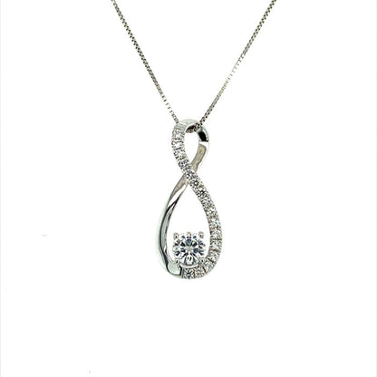 0.49 CTW Moissanite Teardrop Pendant