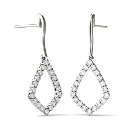 0.60 CTW Moissanite Geometric Kite Drop Earrings