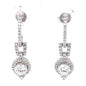 1.49 CTW Moissanite Halo Drop Earrings