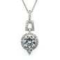 1.23 CTW Moissanite Halo Drop Pendant