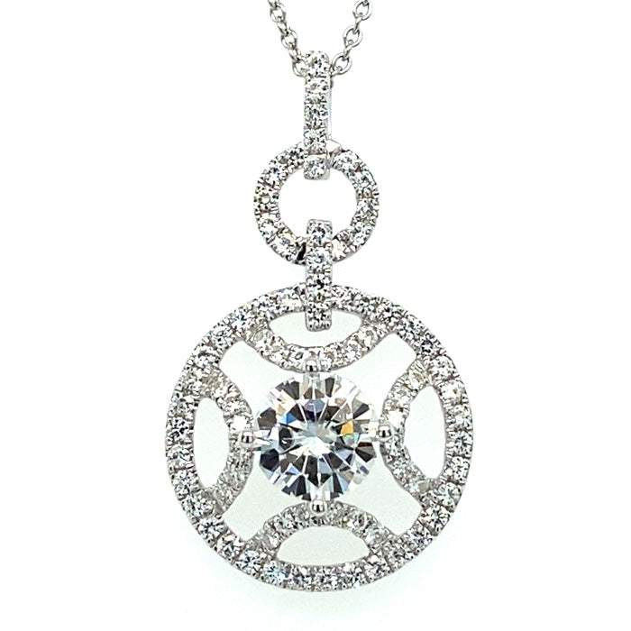 1.60 CTW Moissanite Drop Pendant