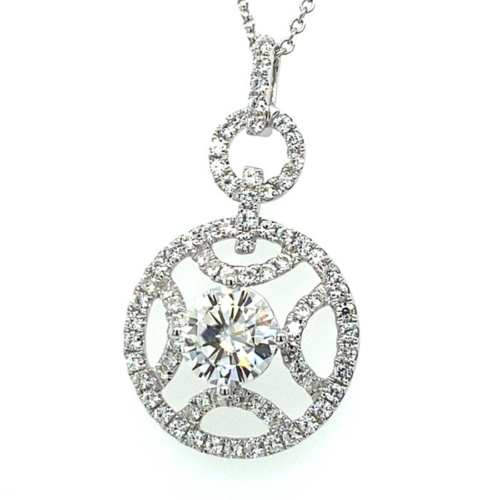 1.60 CTW Moissanite Drop Pendant