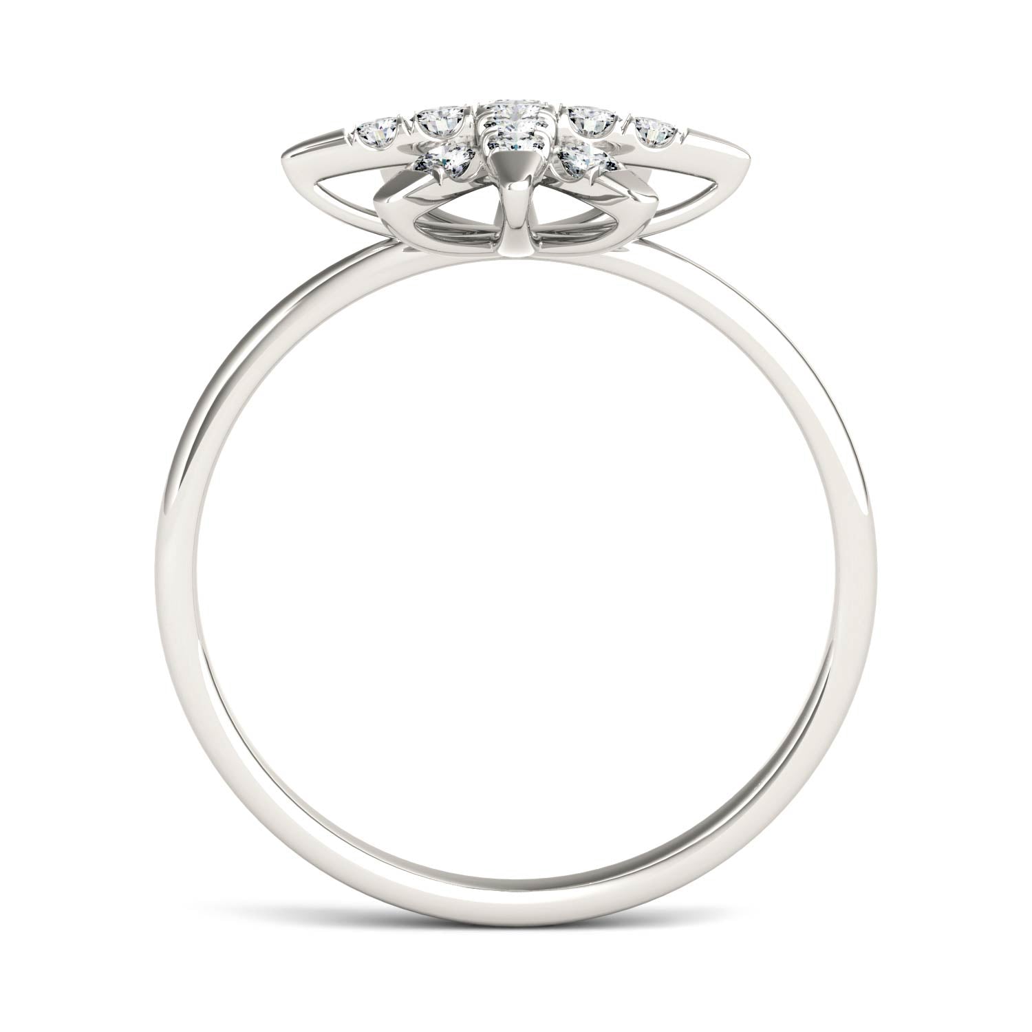 0.22 CTW Moissanite Starburst Ring