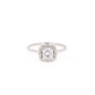 0.66 CTW Moissanite Cushion Halo Engagement Ring