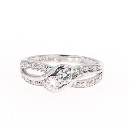 0.50 CTW Moissanite Ring 14K White Gold