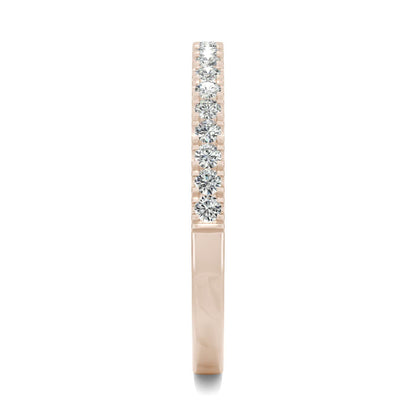 0.29 CTW Round Moissanite Rose Gold Band