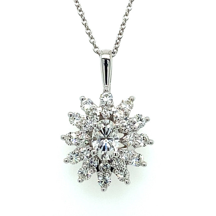 0.98 CTW Oval Moissanite Pendant