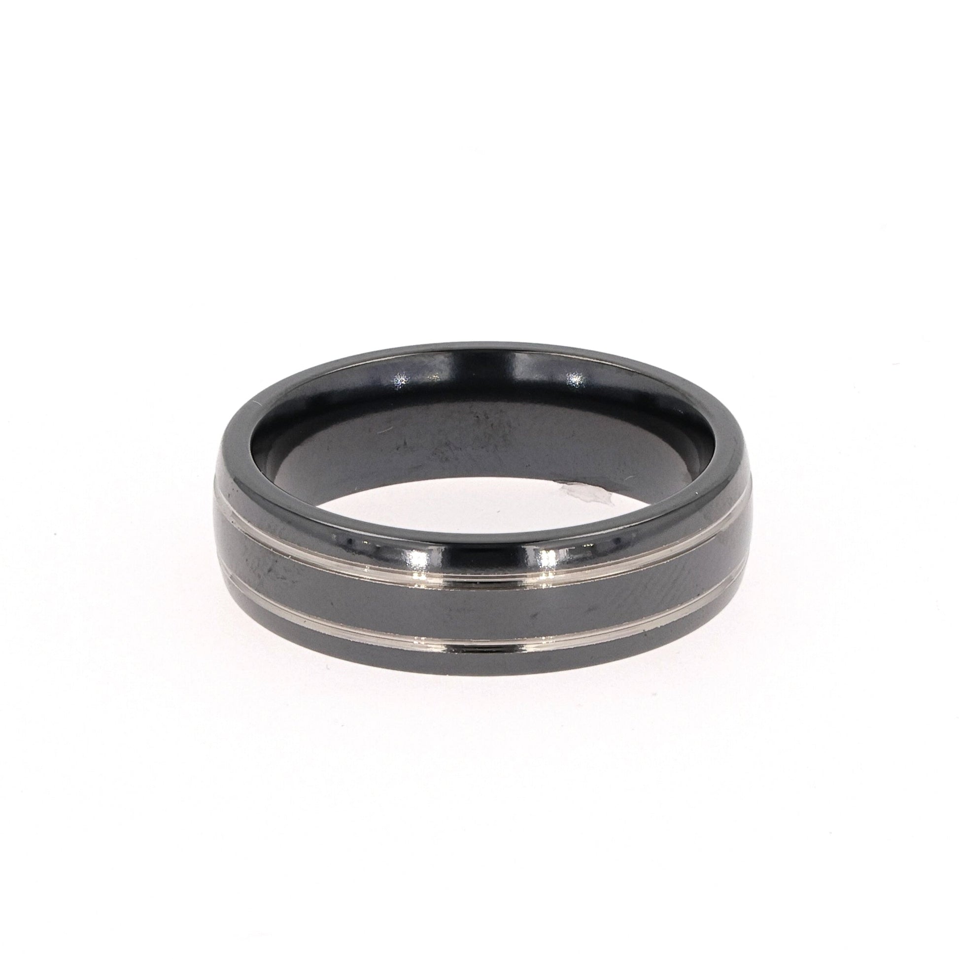 Two Tone Titanium Band Ring