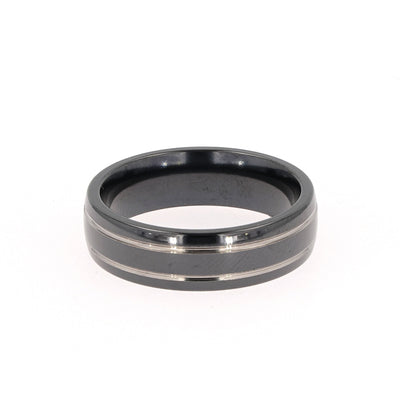 Two Tone Titanium Band Ring