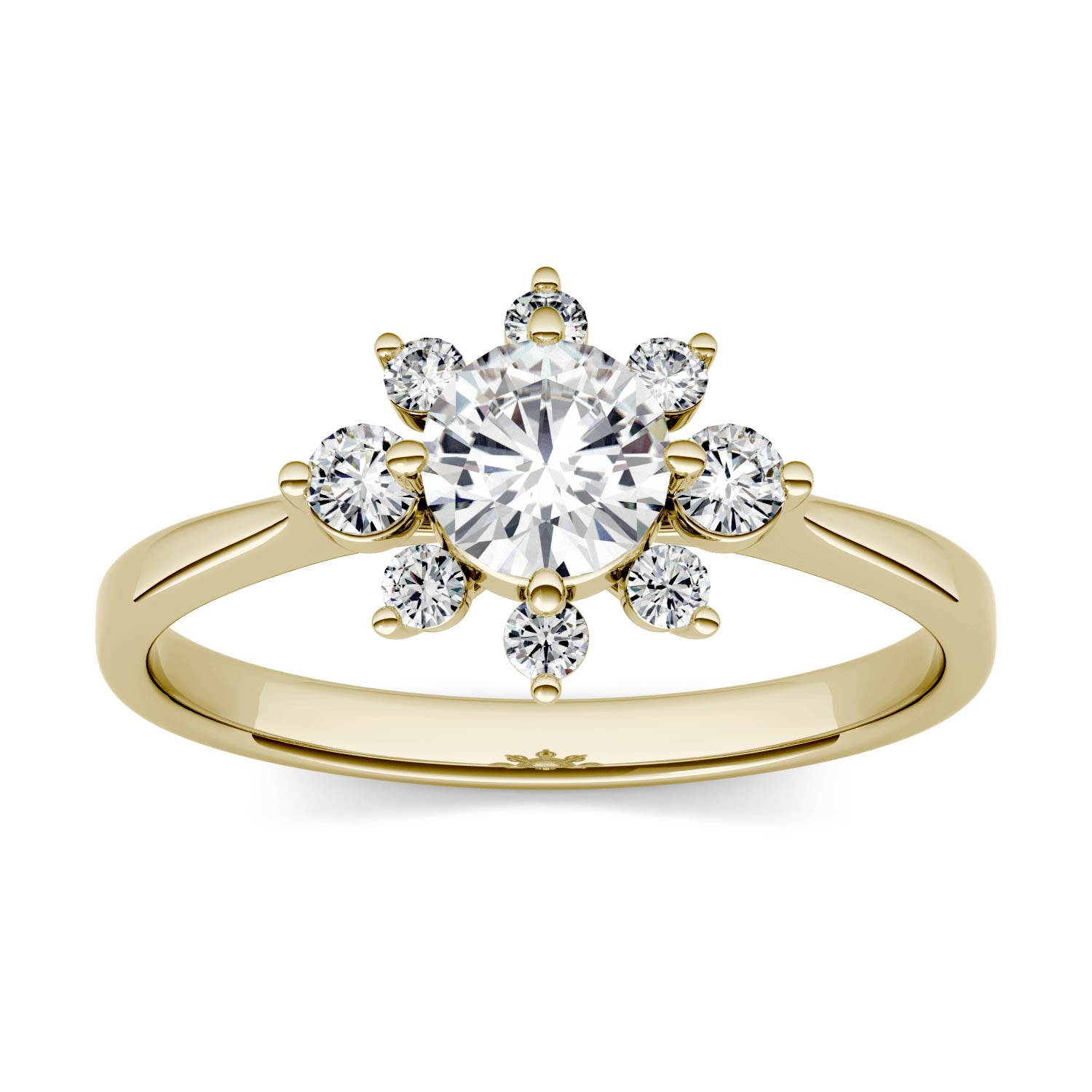 0.74 CTW Moissanite Star Halo Ring