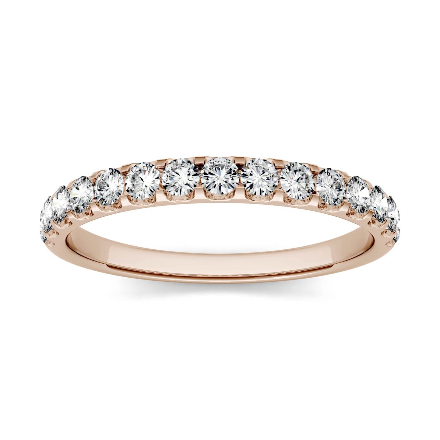 0.45 CTW Moissanite Rose Gold Anniversary Ring