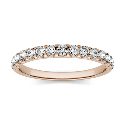 0.45 CTW Moissanite Rose Gold Anniversary Ring