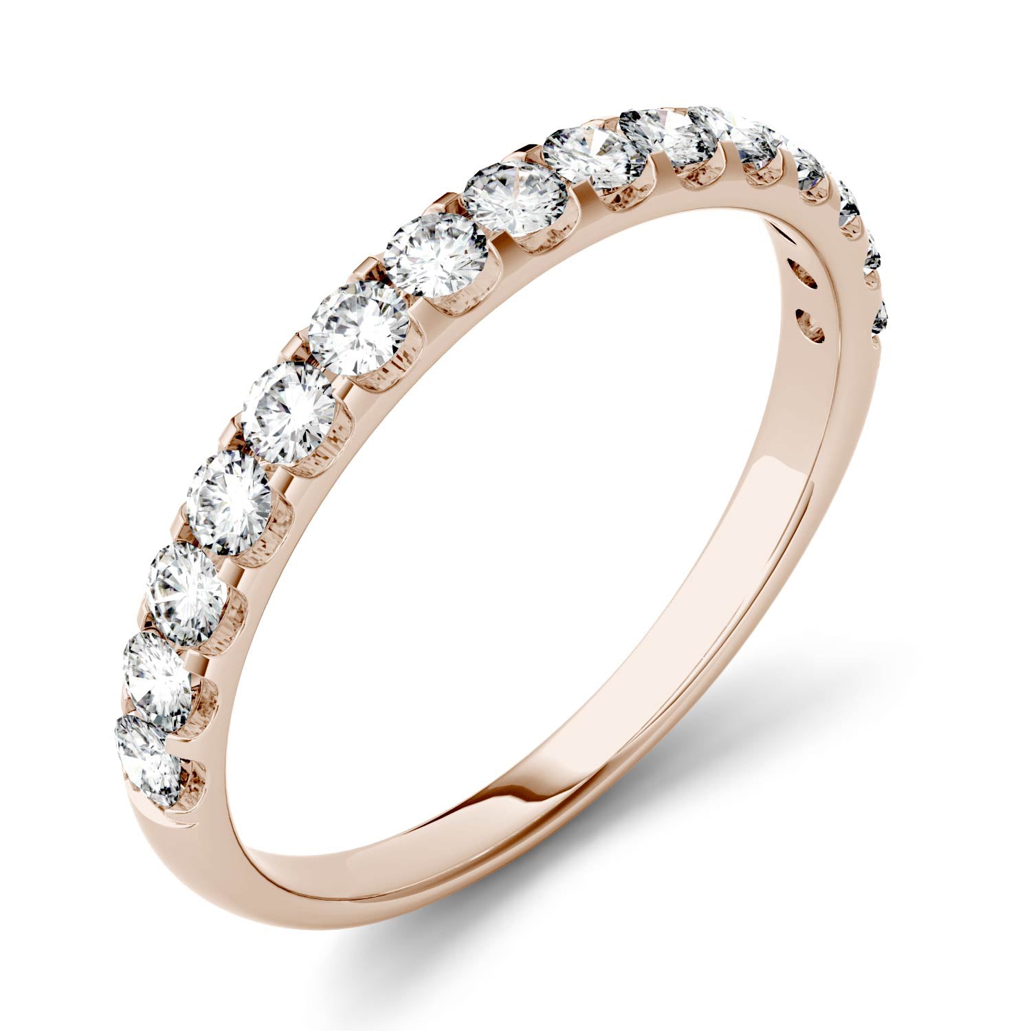 0.45 CTW Moissanite Rose Gold Anniversary Ring