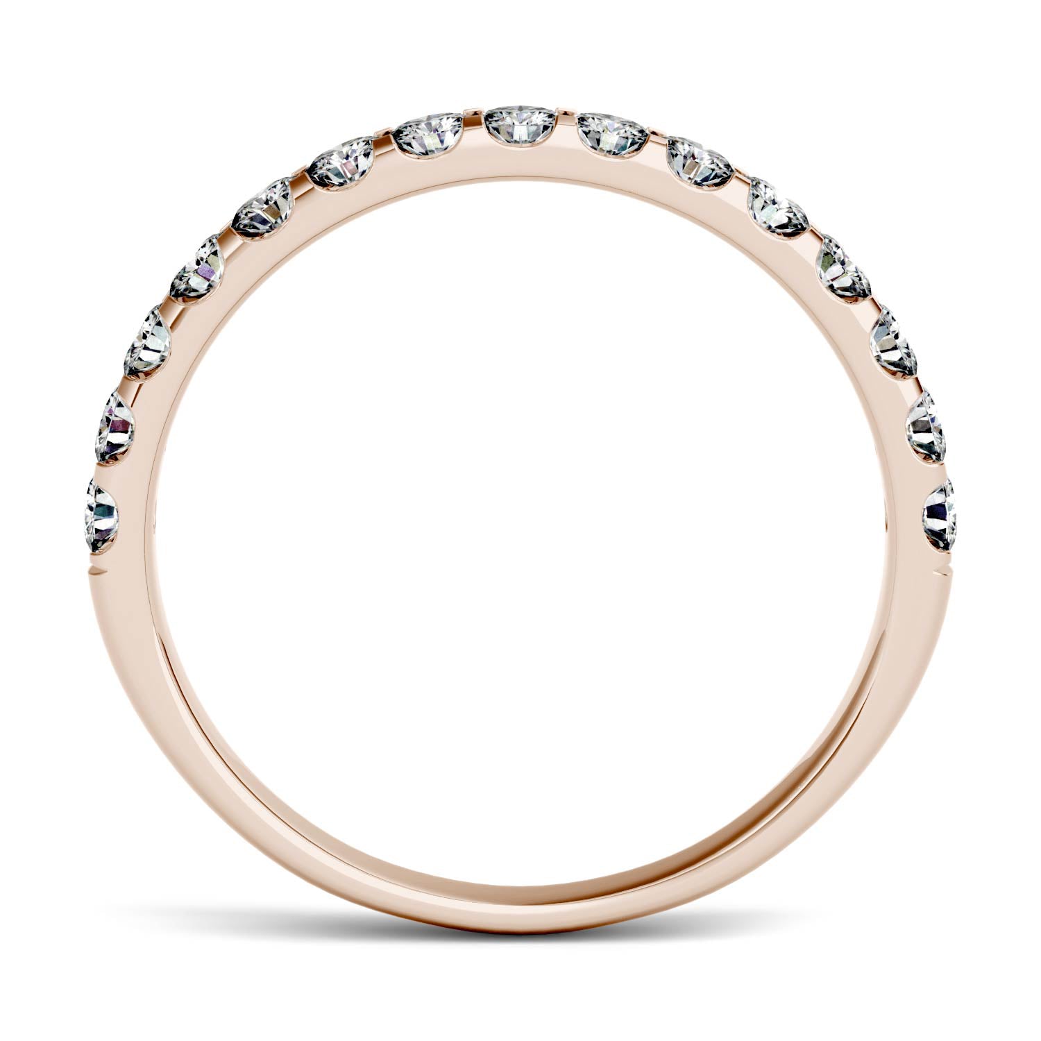 0.45 CTW Moissanite Rose Gold Anniversary Ring