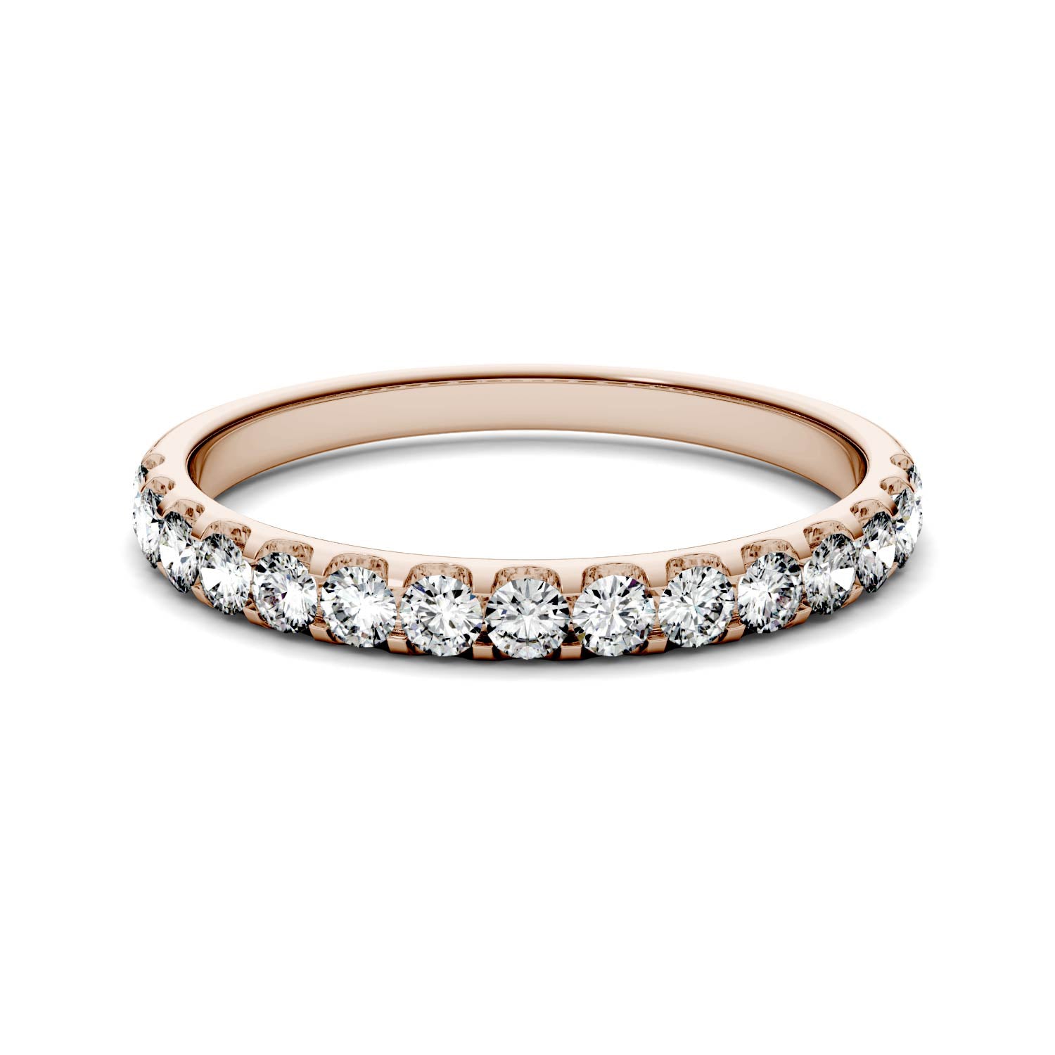 0.45 CTW Moissanite Rose Gold Anniversary Ring