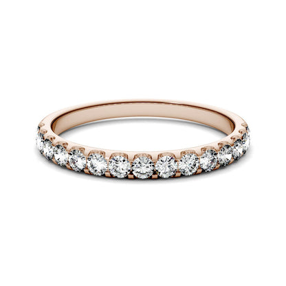 0.45 CTW Moissanite Rose Gold Anniversary Ring