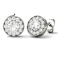 0.70 CTW Moissanite Halo Earrings