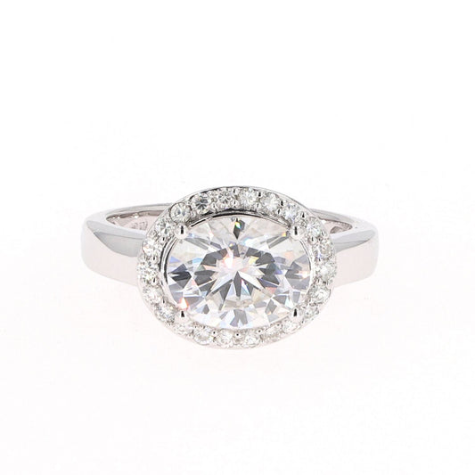 3.33 CTW Oval Moissanite Engagement Ring