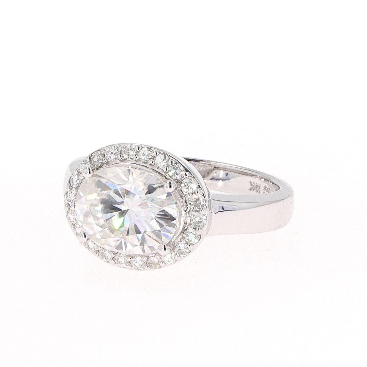 3.33 CTW Oval Moissanite Engagement Ring