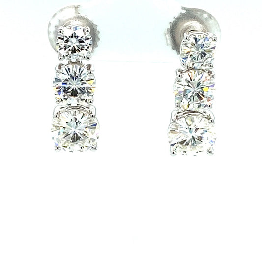 5.00 CTW Moissanite Drop Earrings