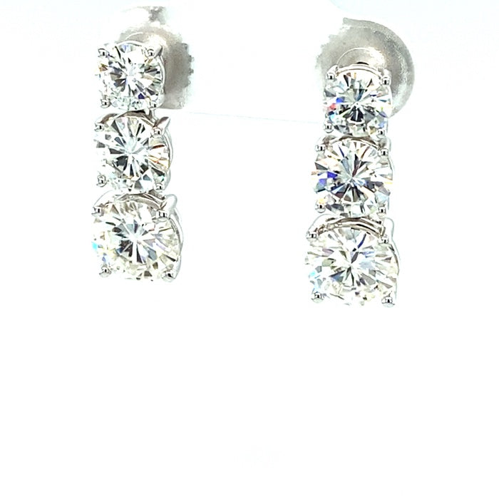 5.00 CTW Moissanite Drop Earrings