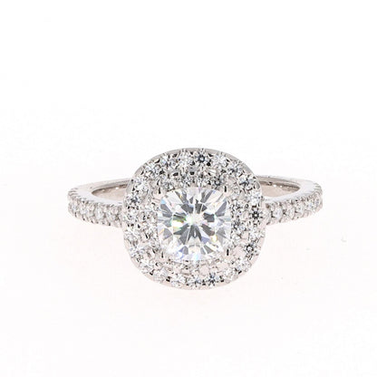 1.77 CTW Moissanite Halo Engagement Ring