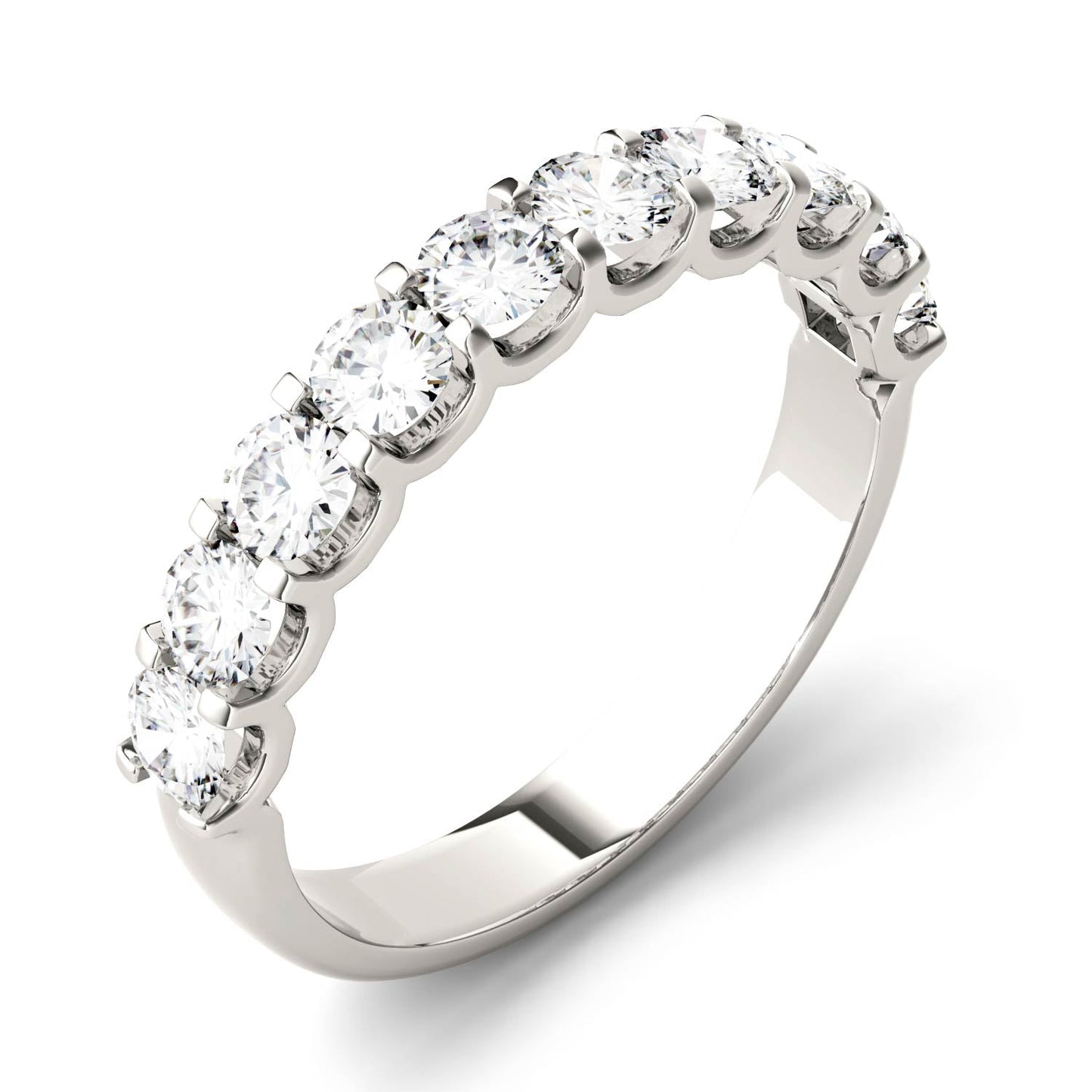 1 CTW Moissanite Round Band