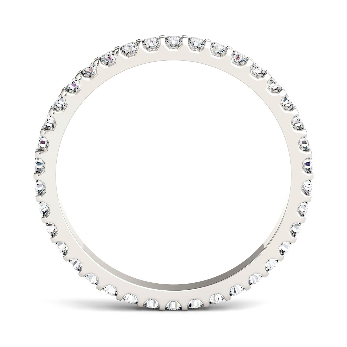 Elegant 0.57 CTW Moissanite Eternity Band in 14K White Gold