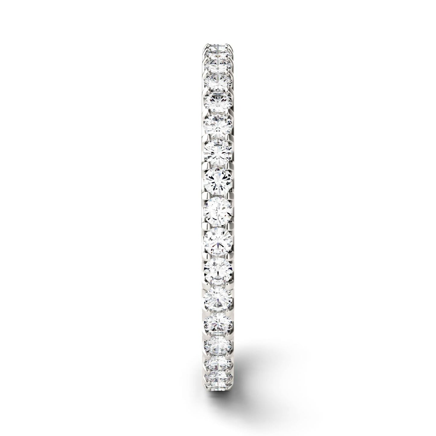 Elegant 0.57 CTW Moissanite Eternity Band in 14K White Gold