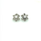 Moissanite Sterling Silver Round Stud Earrings