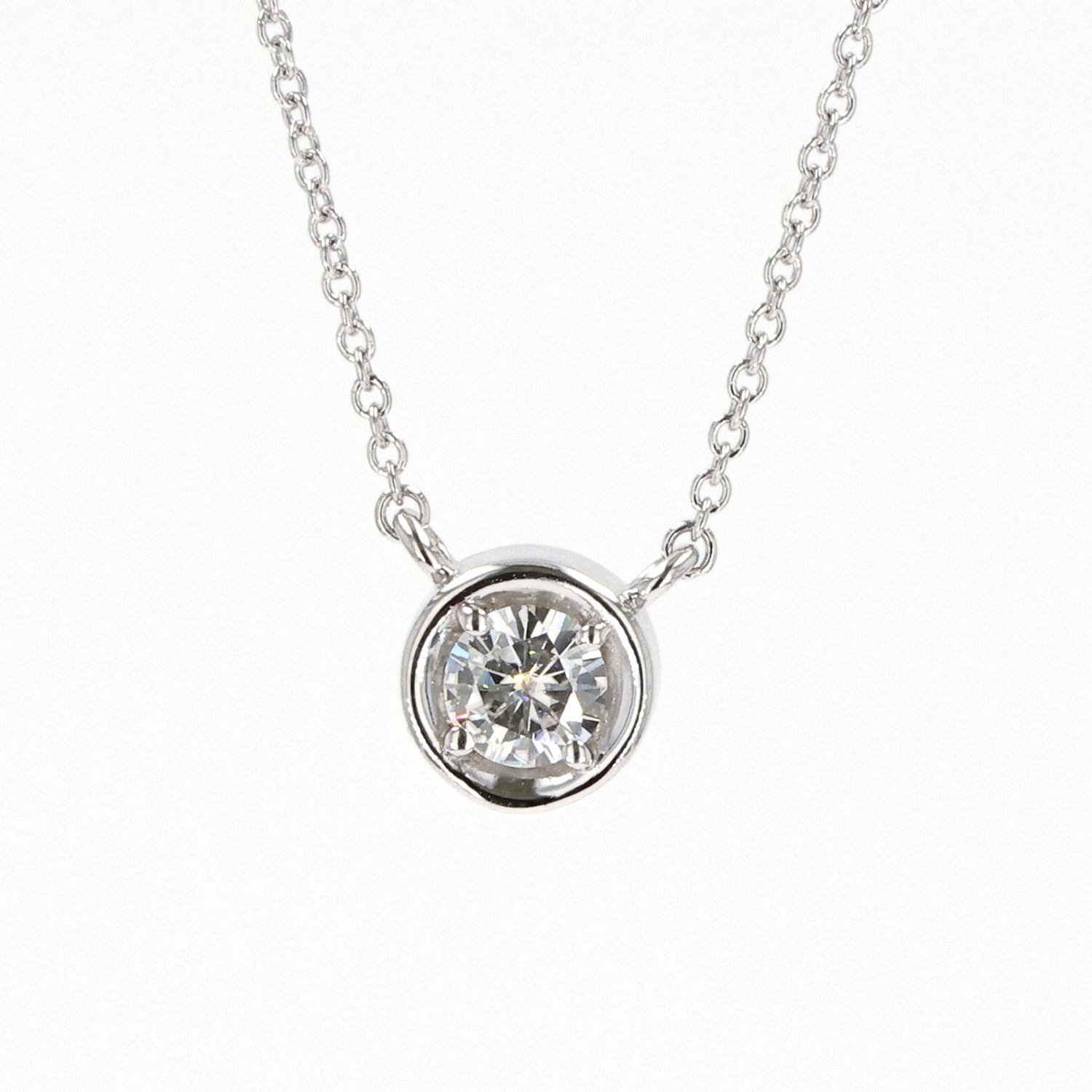 0.33 CTW Round Moissanite Necklace