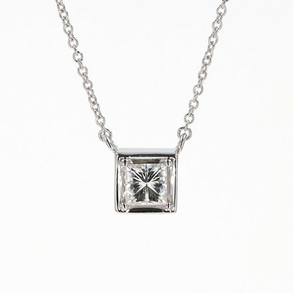 0.60 CTW Square Moissanite Pendant