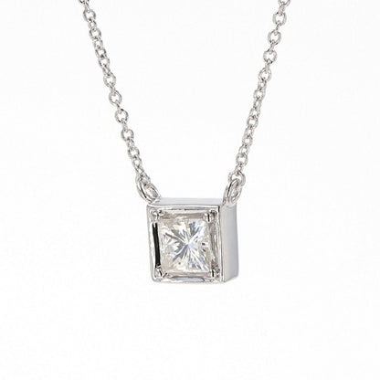 0.60 CTW Square Moissanite Pendant