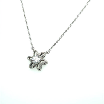 0.33 CTW Moissanite Floral Pendant