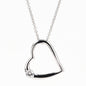 0.13 CTW DEW Moissanite Heart Pendant in Sterling Silver