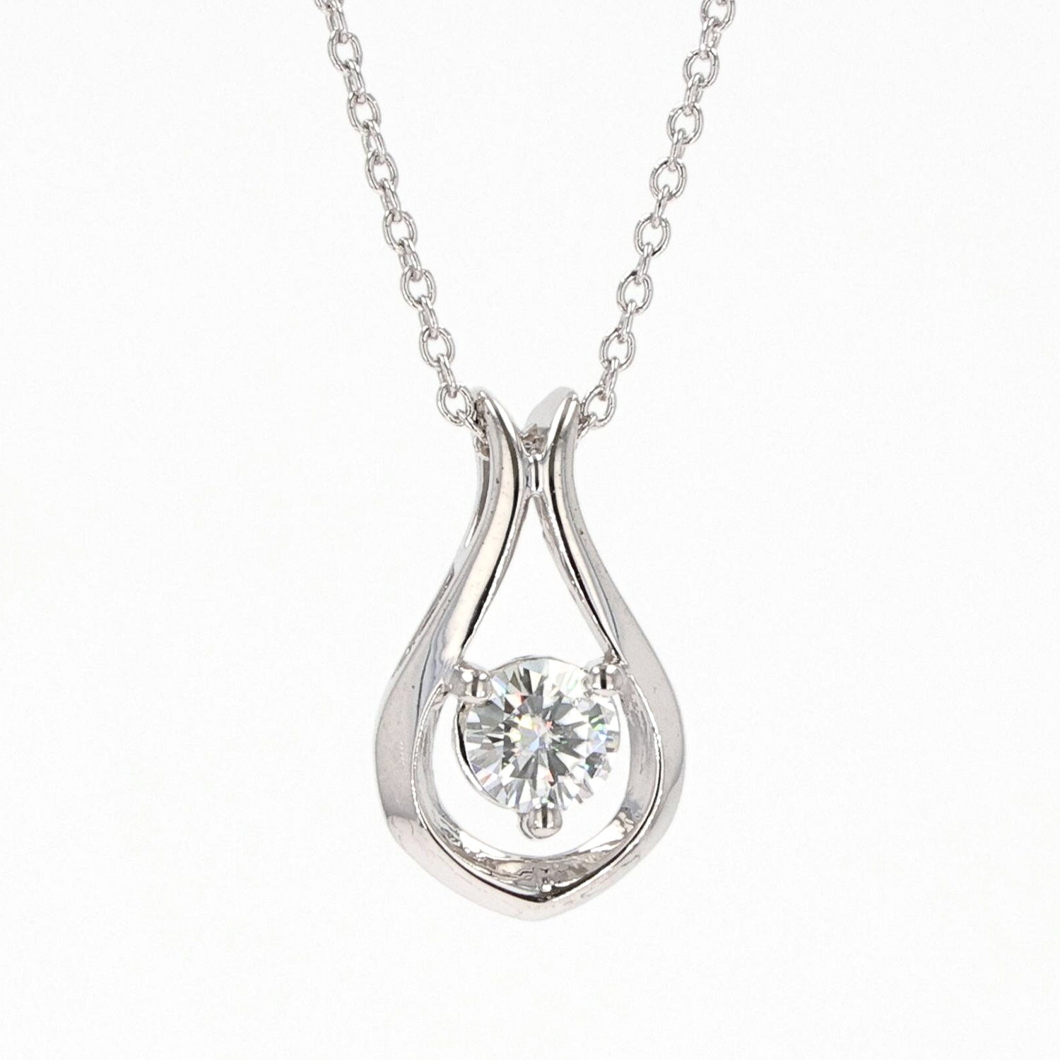 0.33 CTW Round Moissanite Pendant