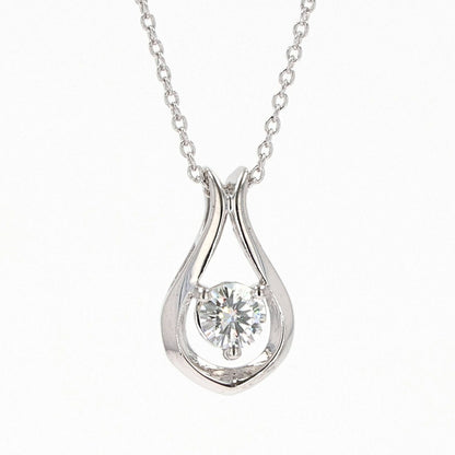 0.33 CTW Round Moissanite Pendant